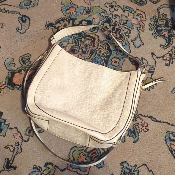 OYSTER  Michael Kors Julia Convertible oyster Leather Shoulder Bag - Picture 9 of 12